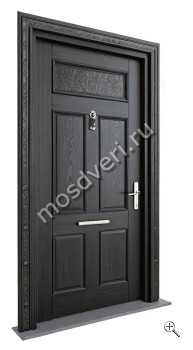 Входная дверь в частный дом коричневого цвета - купить от производителя Мосдвери Входная дверь в частный дом коричневого цвета