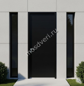 Высокая входная дверь в дом черная - купить от производителя Мосдвери Высокая входная дверь в дом черная