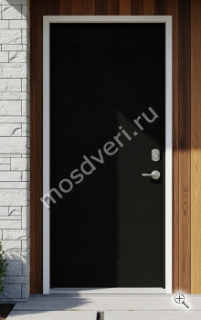 Высокая входная дверь в дом черного цвета - купить от производителя Мосдвери Высокая входная дверь в дом черного цвета