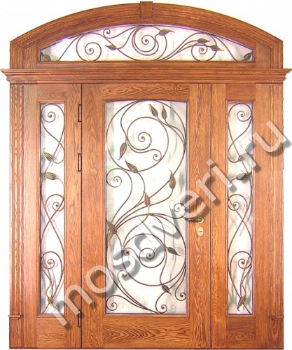 Парадная арочная дверь с панорамным остеклением - купить от производителя Мосдвери Парадная арочная дверь с панорамным остеклением